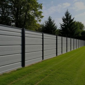 Ограждение из сэндвич панелей  ПИР с перфорированным листом 120 - 200 мм 