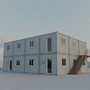 МД-05 - двухэтажное модульное здание из 20 блок-контейнеров БК&ndash;01 с отделкой оцинкованным профлистом 