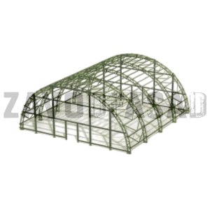 Арочный ангар из сэндвич панелей 12x12 м 