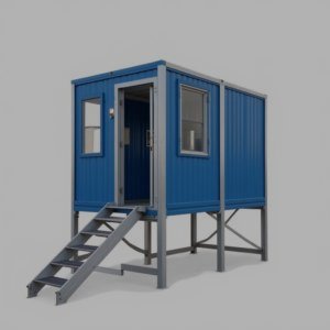 ПБК-15 СП - трёхметровый пост охраны из сэндвич-панелей на каркасном металлическом подиуме 